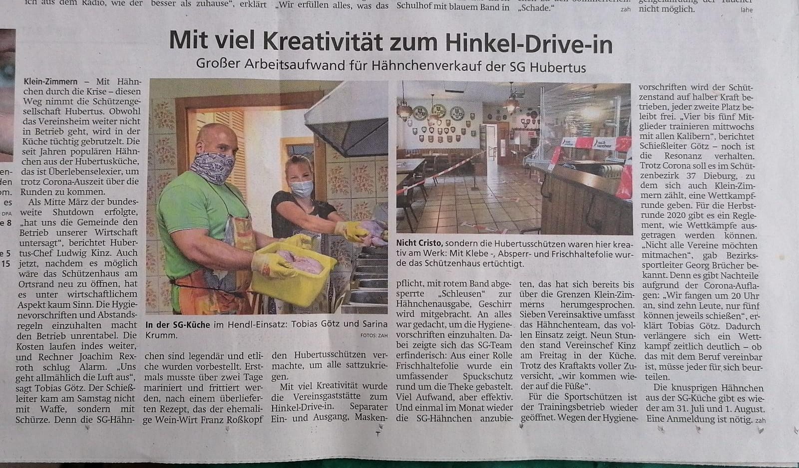 Hinkel Essen in Corona Zeiten